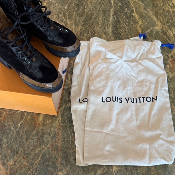 Louis Vuitton Suede and Monogram Women's Boots - Picture 7 of 11